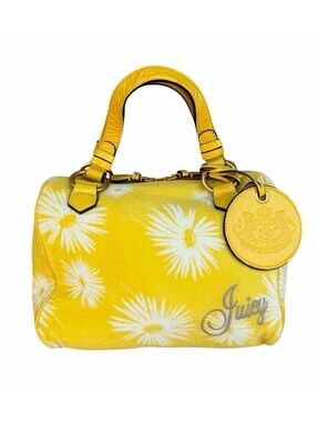 Juicy Couture Yellow Velour Velvet Buttercup Speedy Style Bag Y2K NWT Rare